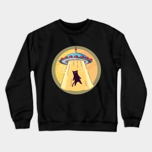 The cat has kidnapped a UFO Crewneck Sweatshirt